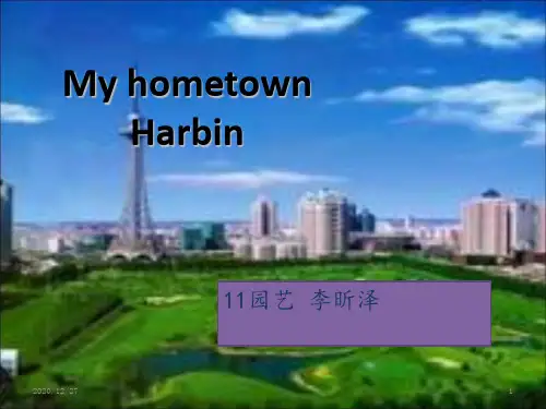 介绍哈尔滨 英文版 ppt课件