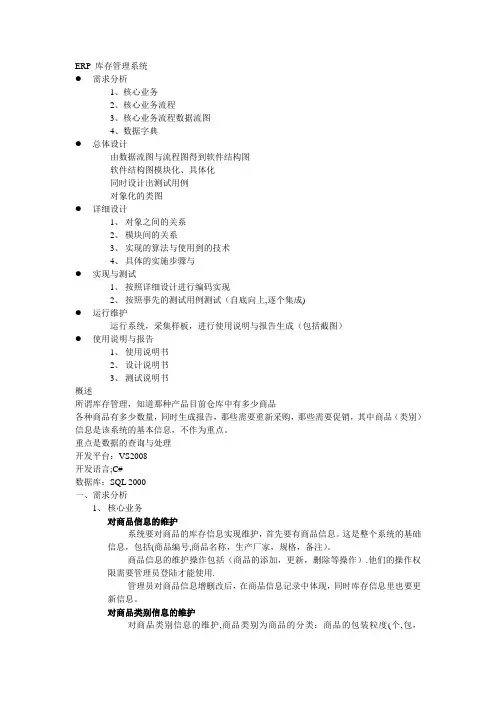 ERP-库存管理系统-文档