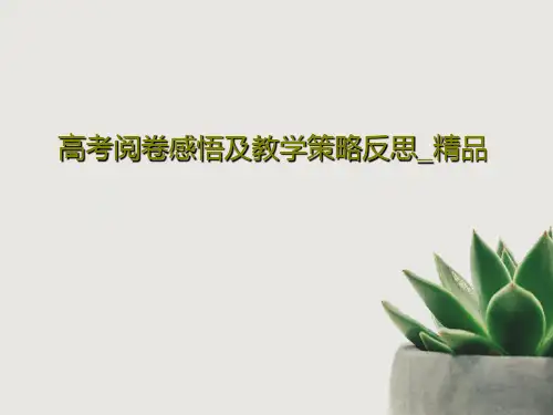 高考阅卷感悟及教学策略反思_精品31页PPT