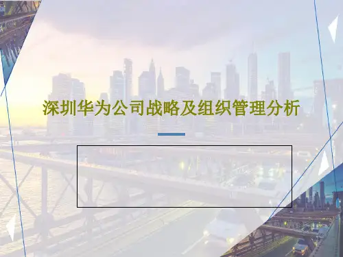 深圳华为公司战略及组织管理分析32页PPT