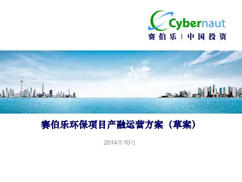 赛伯乐环保项目产融运营方案-杨晓刚