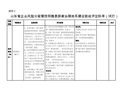双体系验收评定标准
