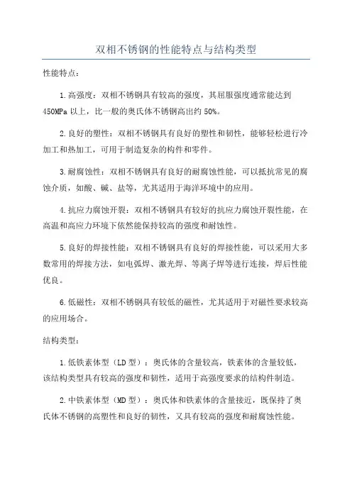 双相不锈钢的性能特点与结构类型