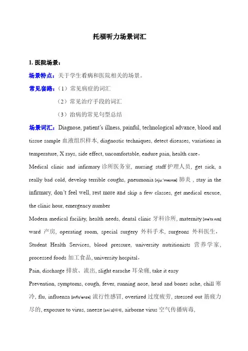 托福听力场景词汇(含解析)