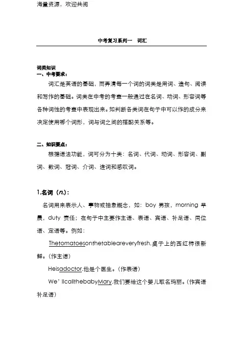 中考英语总复习知识点