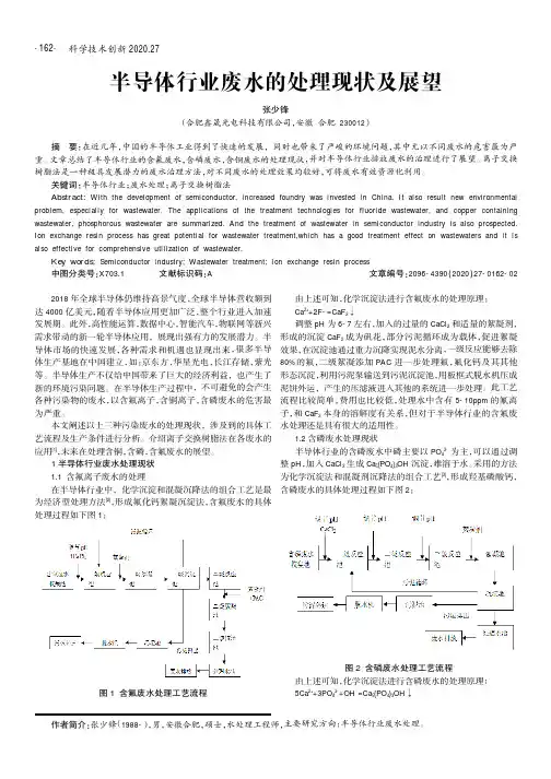 半导体行业废水的处理现状及展望