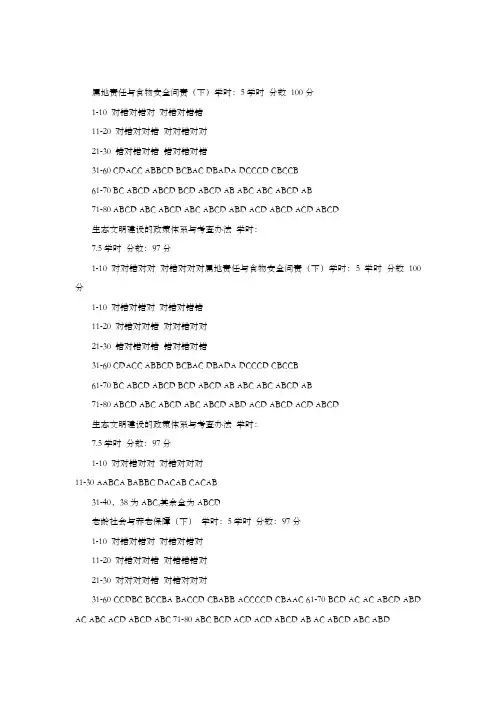 山东干部在线学习答案