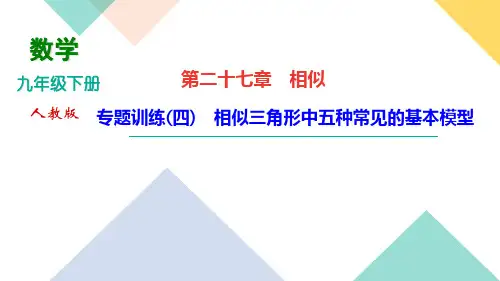 人教版数学九年级下册习题课件第二十七章专题训练 相似三角形中五种常见的基本模型