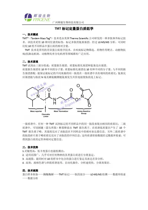 TMT标记定量蛋白质组学