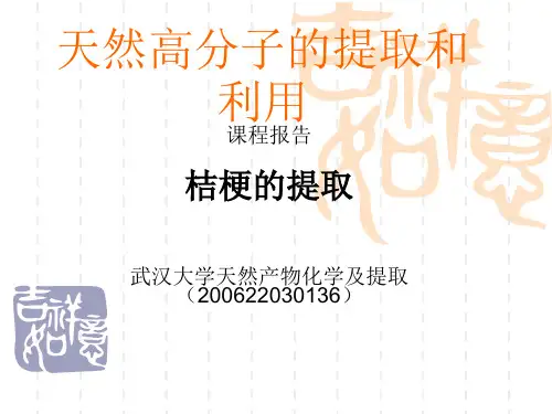 武汉大学天然产物的提取桔梗