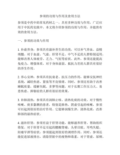 参须的功效与作用及食用方法