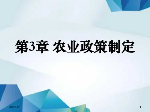 农业政策学课件 第03章 农业政策制定.ppt