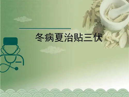 三伏贴讲课课件