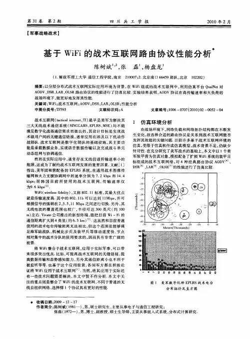 基于WiFi的战术互联网路由协议性能分析