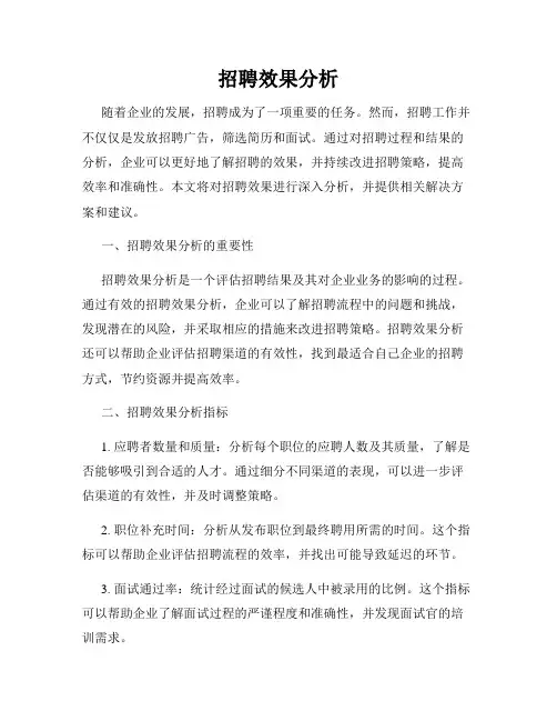 招聘效果分析