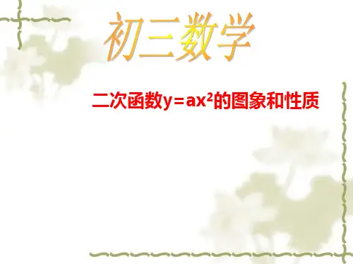 中考数学数学二次函数图象及性质课件