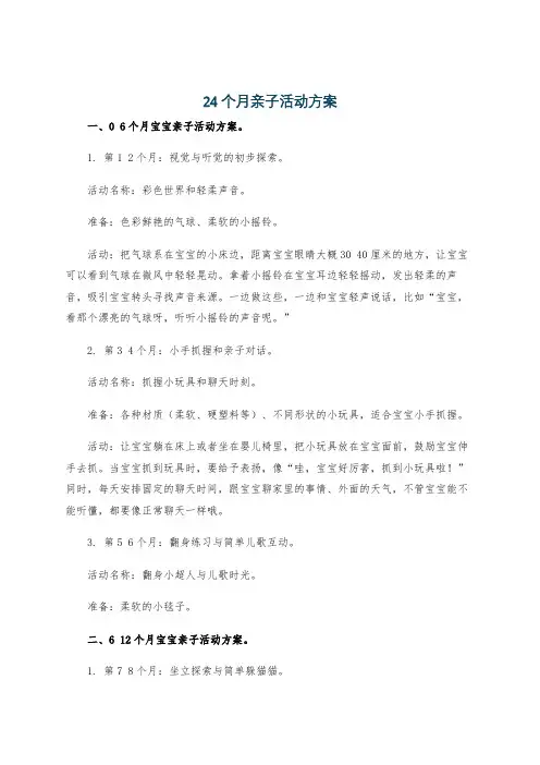 24个月亲子活动方案