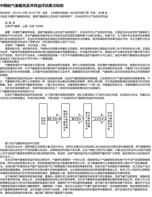 中国的气象服务及其效益评估要点构架