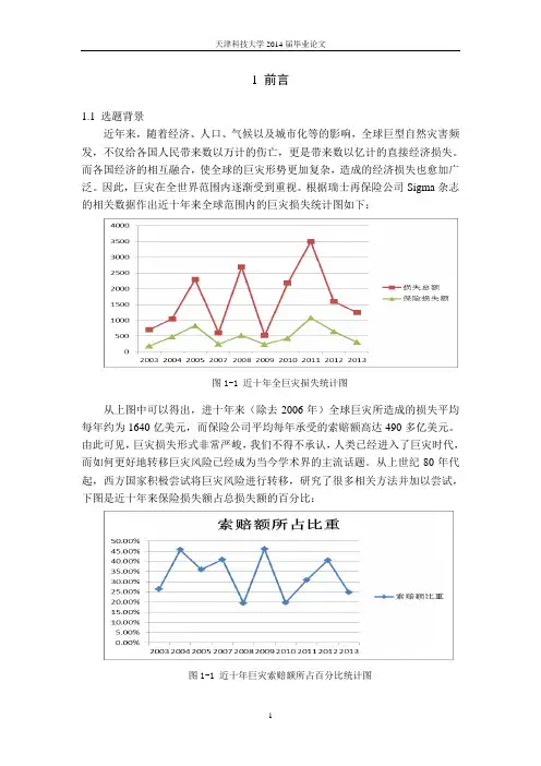 巨灾债券的定价与模拟讲解