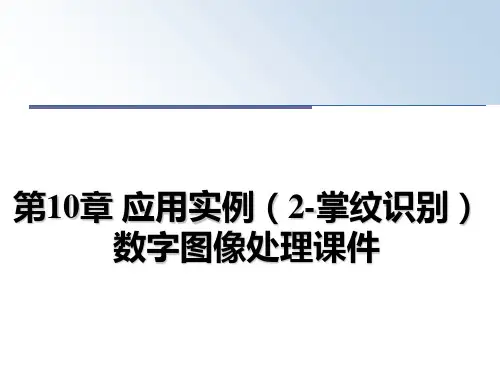 最新第10章 应用实例(2-掌纹识别 数字图像处理课件课件ppt