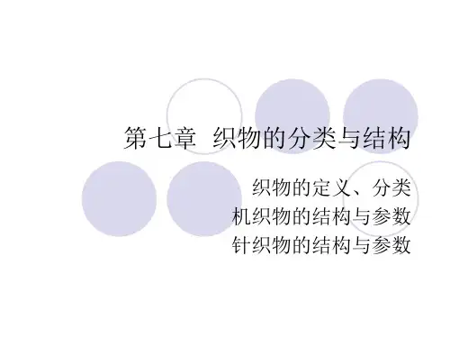 第七章织物的组成、分类和结构