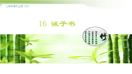 人教版部编版七年级语文上册：15 诫子书  课件(共46张PPT)