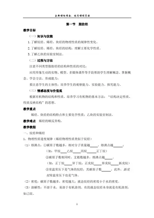 第一节 脂肪烃