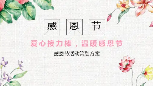感恩节活动策划方案PPT课件