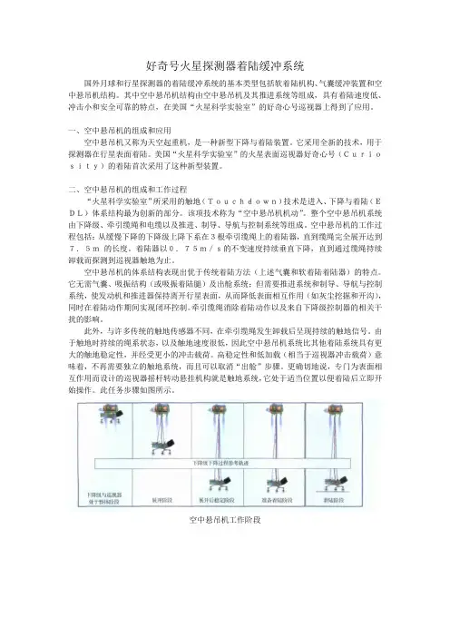 好奇号火星探测器着陆缓冲系统