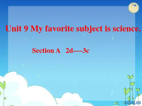 人教版七年级上册《Unit 9  My favorite subject is science》课件