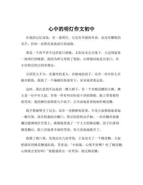 心中的明灯作文初中