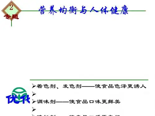 化学课件《优化食物品质的添加剂》优秀ppt1 苏教版