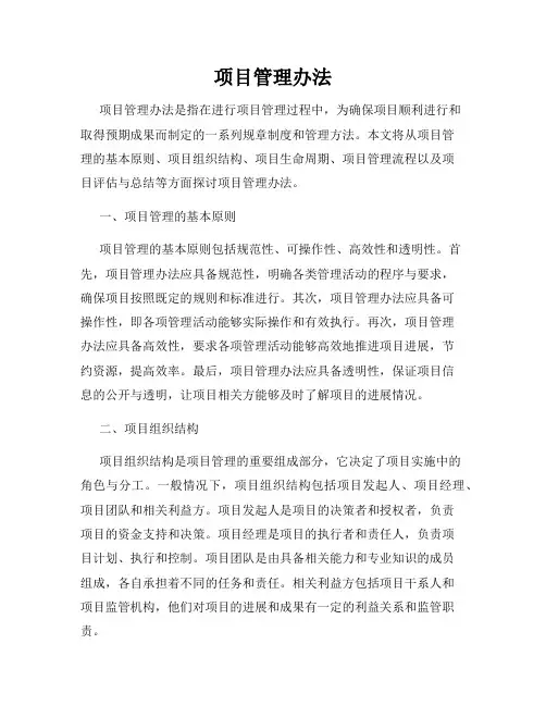 项目管理办法