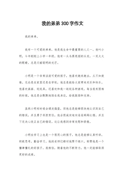 我的弟弟300字作文