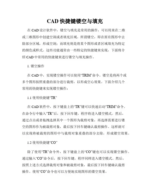CAD快捷键镂空与填充