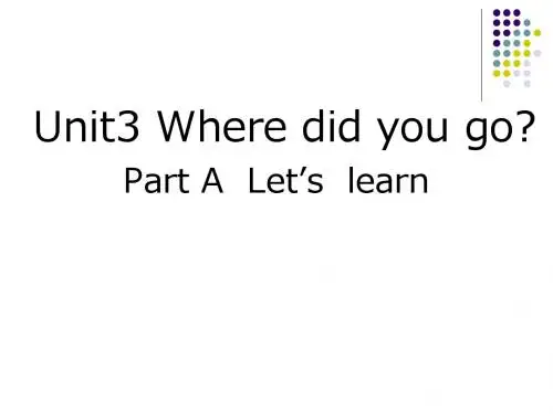 新人教版六年级英语下册unit_3_where_did_you_go_A__let's_learn课件
