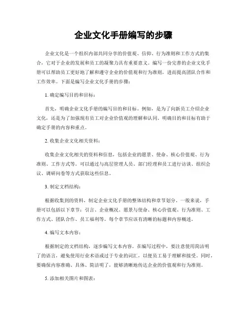 企业文化手册编写的步骤