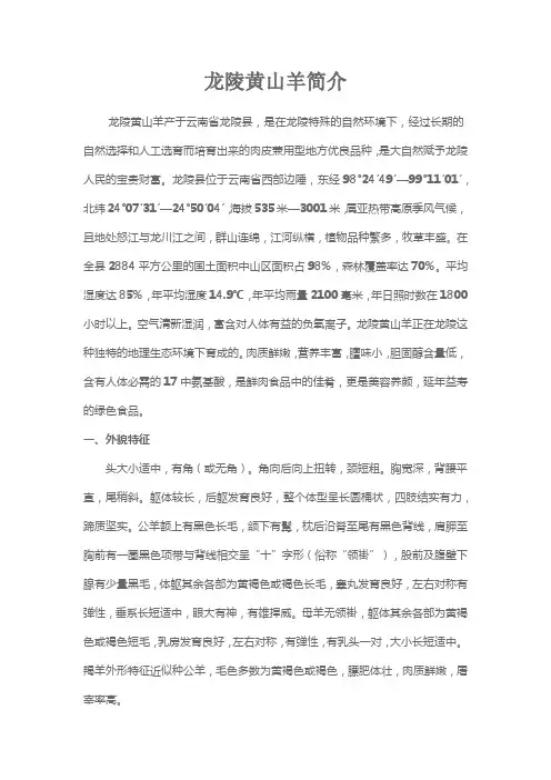龙陵黄山羊简介