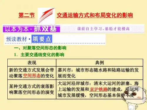 2018_2019学年高中地理第五章交通运输布局及其影响第二节交通运输方式和布局变化的影响课件新人教版必修2
