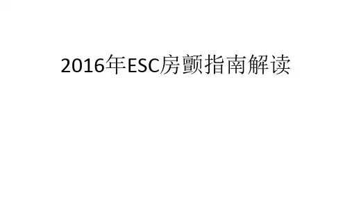 2016ESC房颤指南解读[优质ppt]