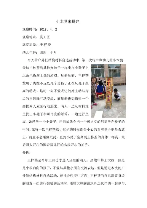 观察记录(小班)