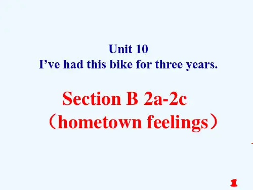初中英语人教版八年级下册hometown feelings
