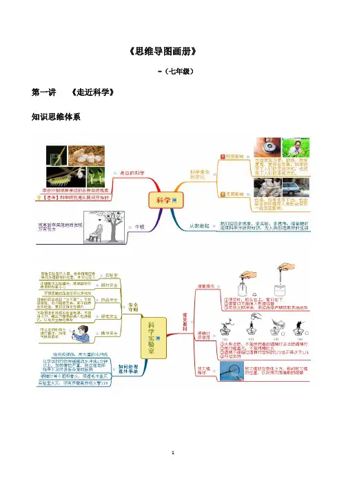 浙教版初中科学七年级上册全册思维导图