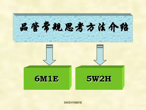 5W2H和6M1E PPT