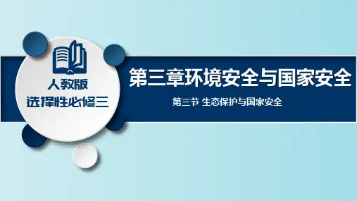 生态保护与国家安全 环境安全与国家安全 教学PPT课件