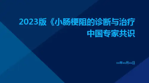 2023版《小肠梗阻的诊断与治疗中国专家共识》解读ppt课件