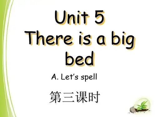 (公开课课件)人教PEP五年级上册英语Unit 5 There is a big bed. A. L