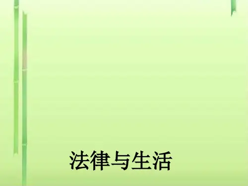 法律与生活PPT课件1 教科版