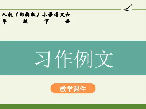 部编版小学六年级下册语文 第三单元习作例文：阳光的两种用法 精美课件(公开课)