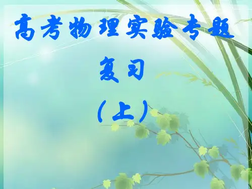 高考物理实验专题 PPT课件 图文
